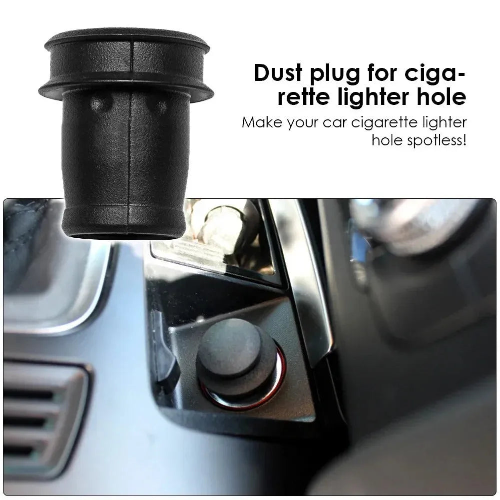 Black car cigarette lighter dust plug with 33cm length and 2cm diameter for 12V socket protection