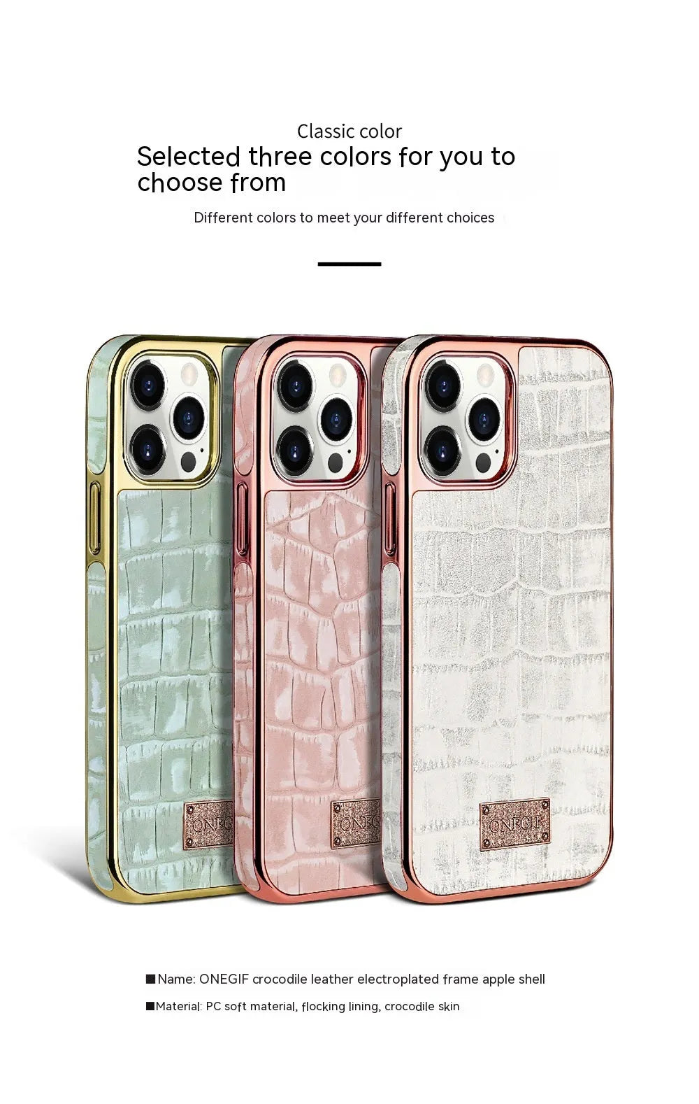 Electroplated grid screen phone case for iPhone 12 and 12 Pro Max in green, pink, and white