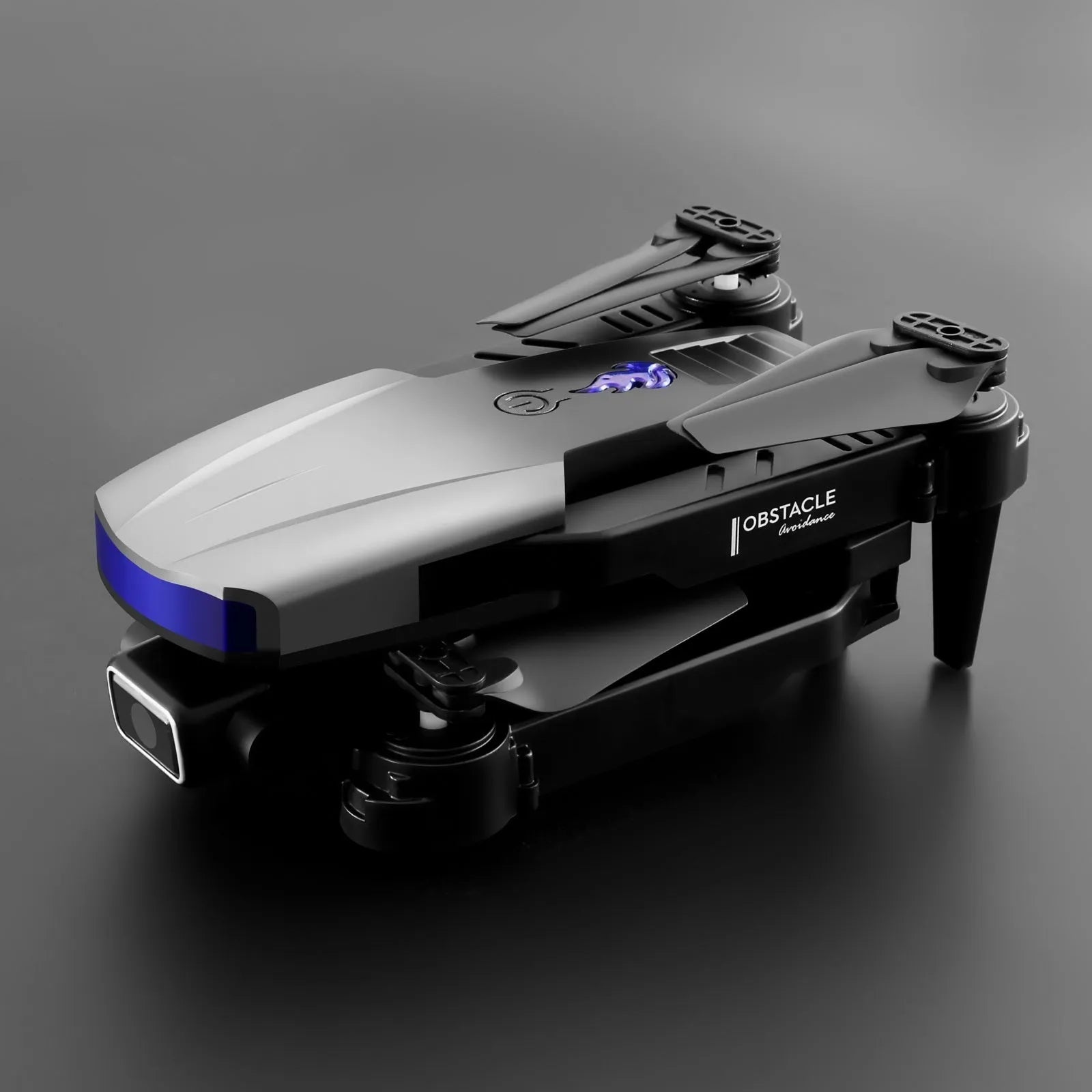 Four-axis plastic drone with 4K dual camera and three-side obstacle avoidance, 30-50cm size