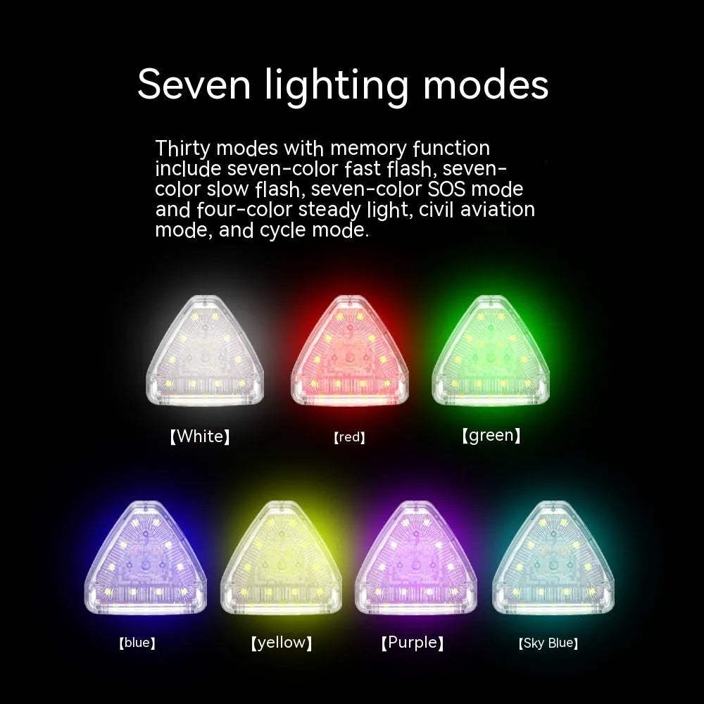 Strobe light remote control kit with four 5W ABS lights for car motorcycle bicycle modification