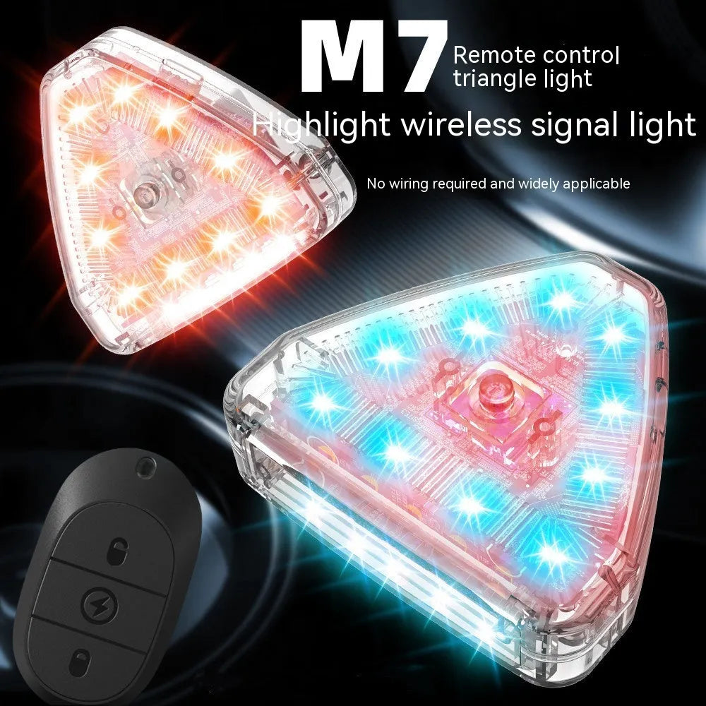 Strobe light remote control kit with four 5W ABS lights for car motorcycle bicycle modification