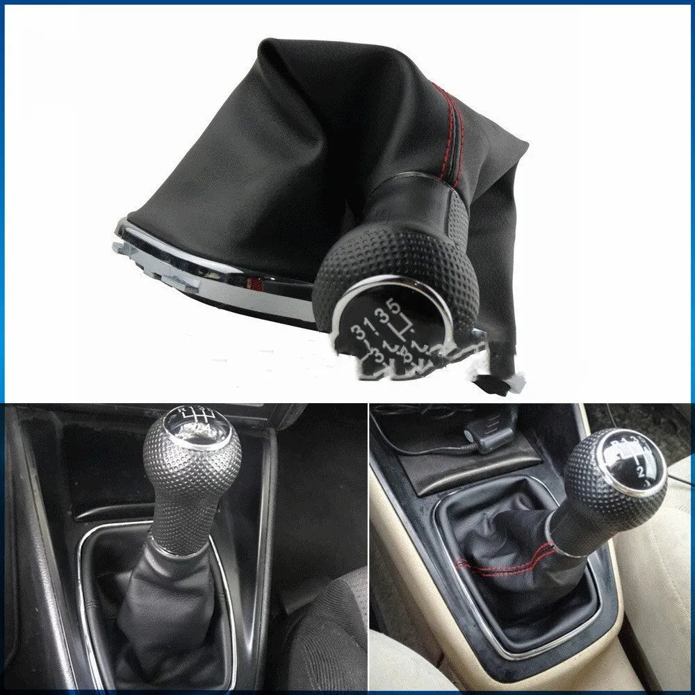 Silver and black six-speed manual gear shift knob replacement for Volkswagen Golf Mk4