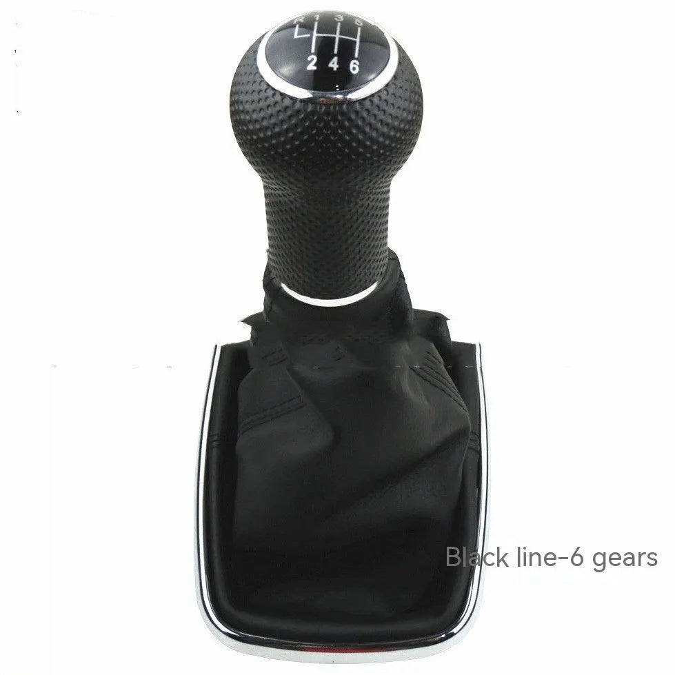 Silver and black six-speed manual gear shift knob replacement for Volkswagen Golf Mk4