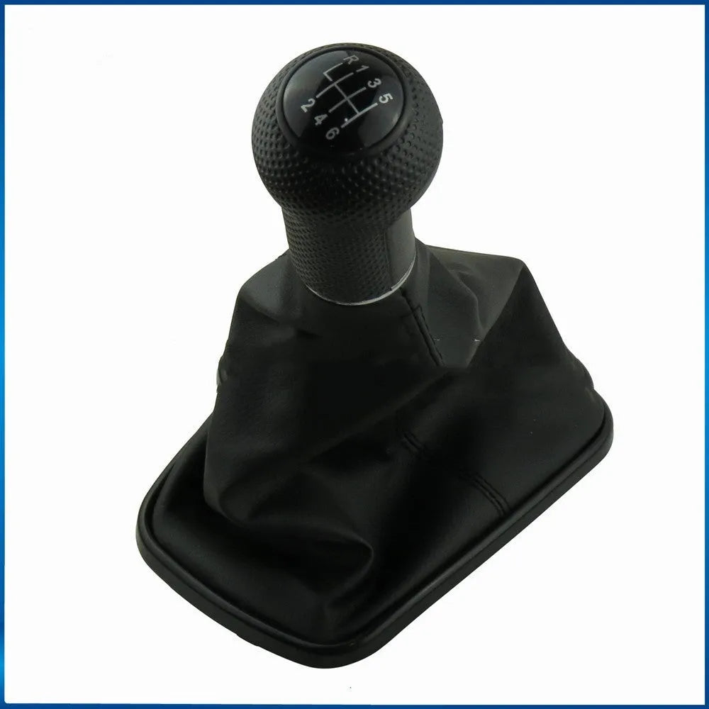 Silver and black six-speed manual gear shift knob replacement for Volkswagen Golf Mk4