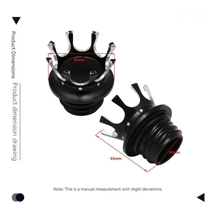 Harley Davidson aluminium alloy fuel tank cap in five colour options for 883 XL1200 48 72 models