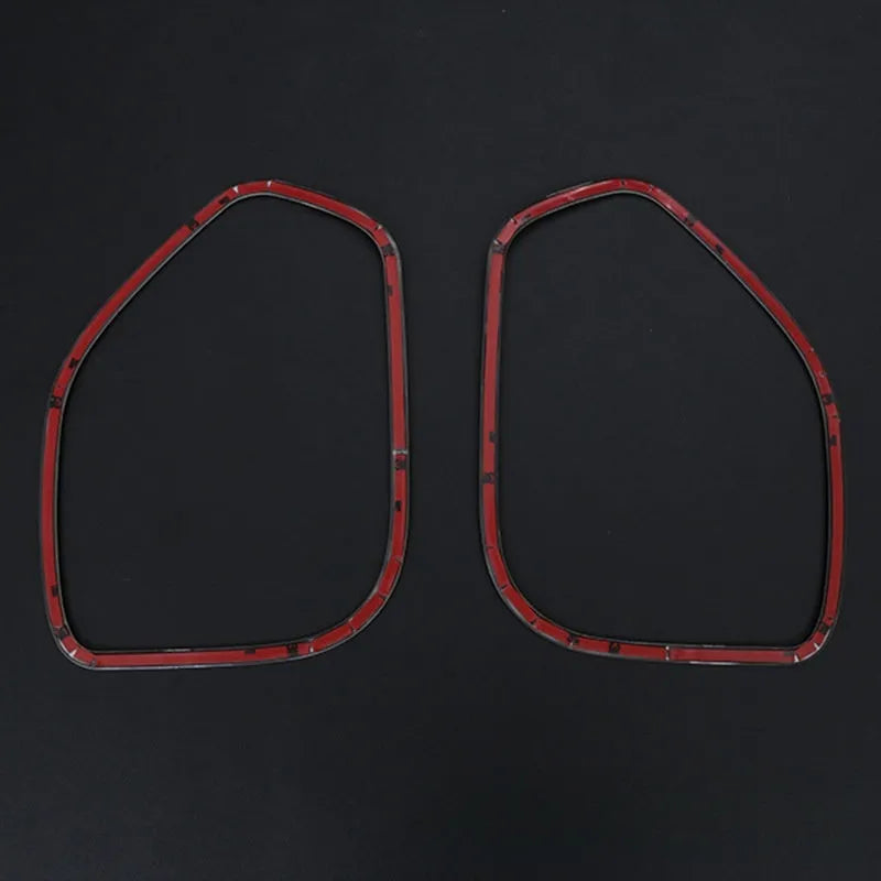 Silver 304 stainless steel trim pieces for ROOX40 series car door audio frame, showing two pieces measuring 270 by 200mm.