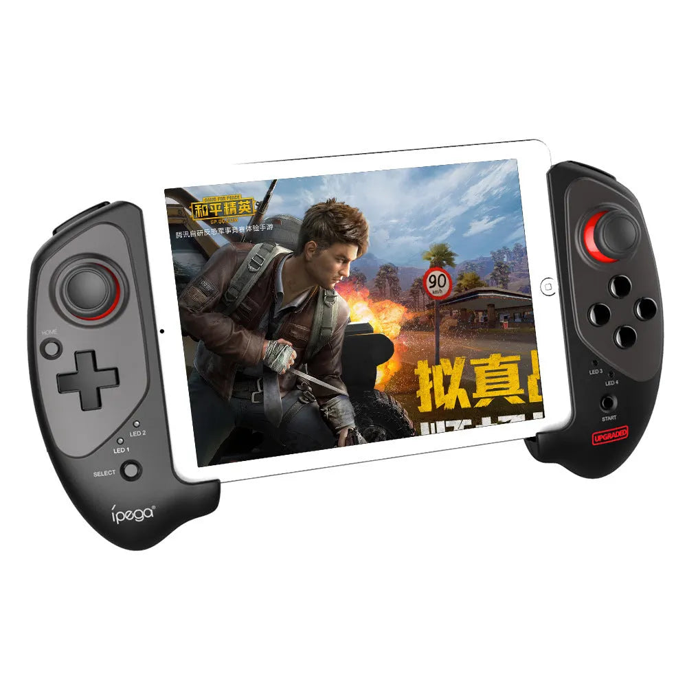 Red telescopic Bluetooth gamepad controller for Android iOS and PC gaming