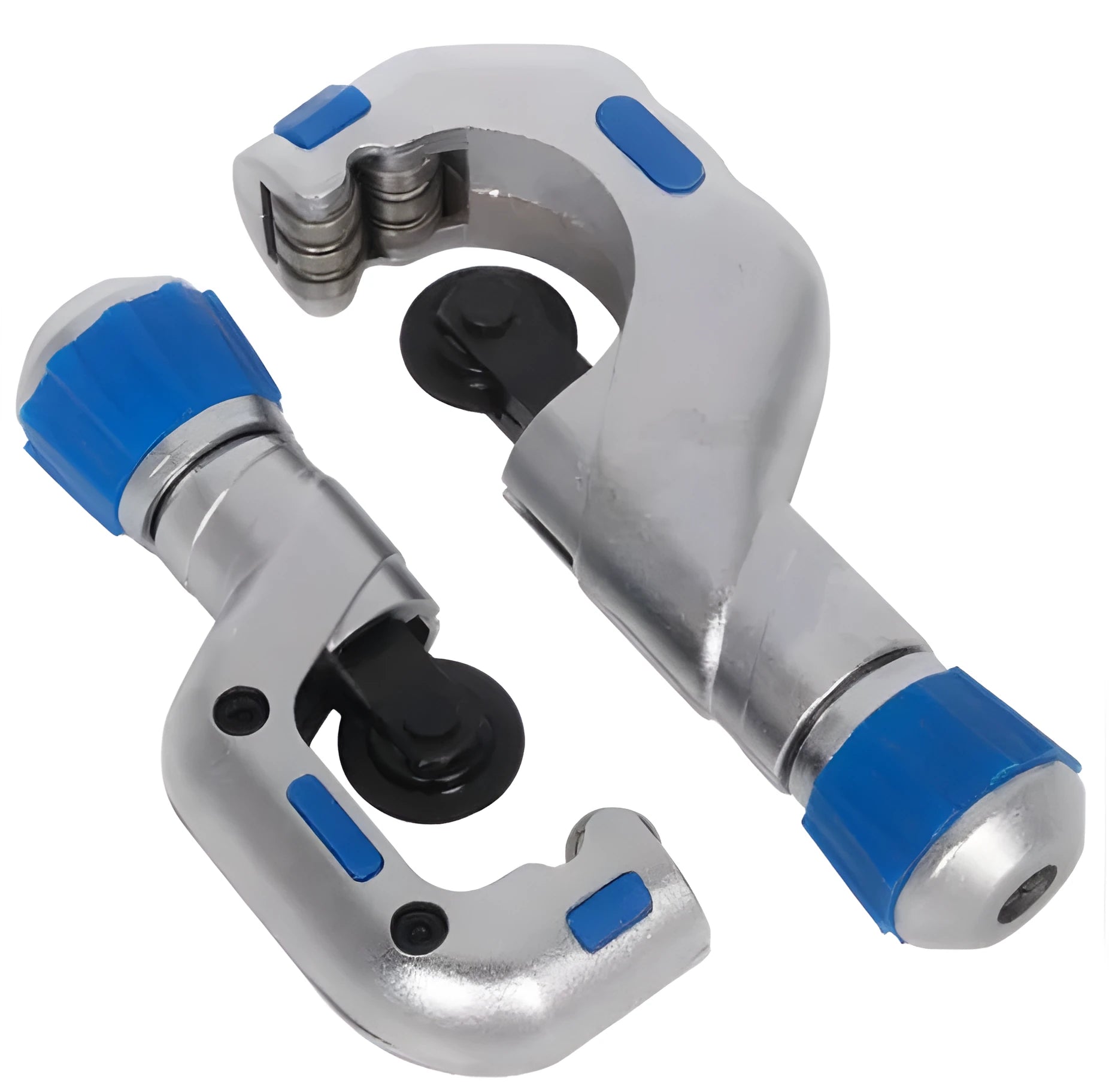 Stainless steel pipe cutter with single blade for cutting copper pipes, available in large and small sizes