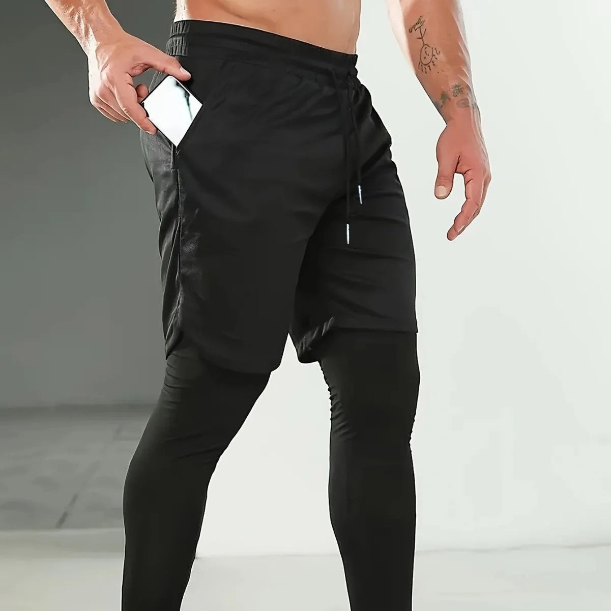 Fitness training running cycling bottoming pants in multiple colours, polyester fibre, elasticated waist for women