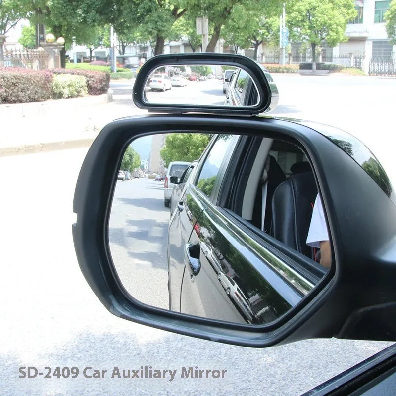 Black HD glass car rearview mirror with ABS housing for universal fit