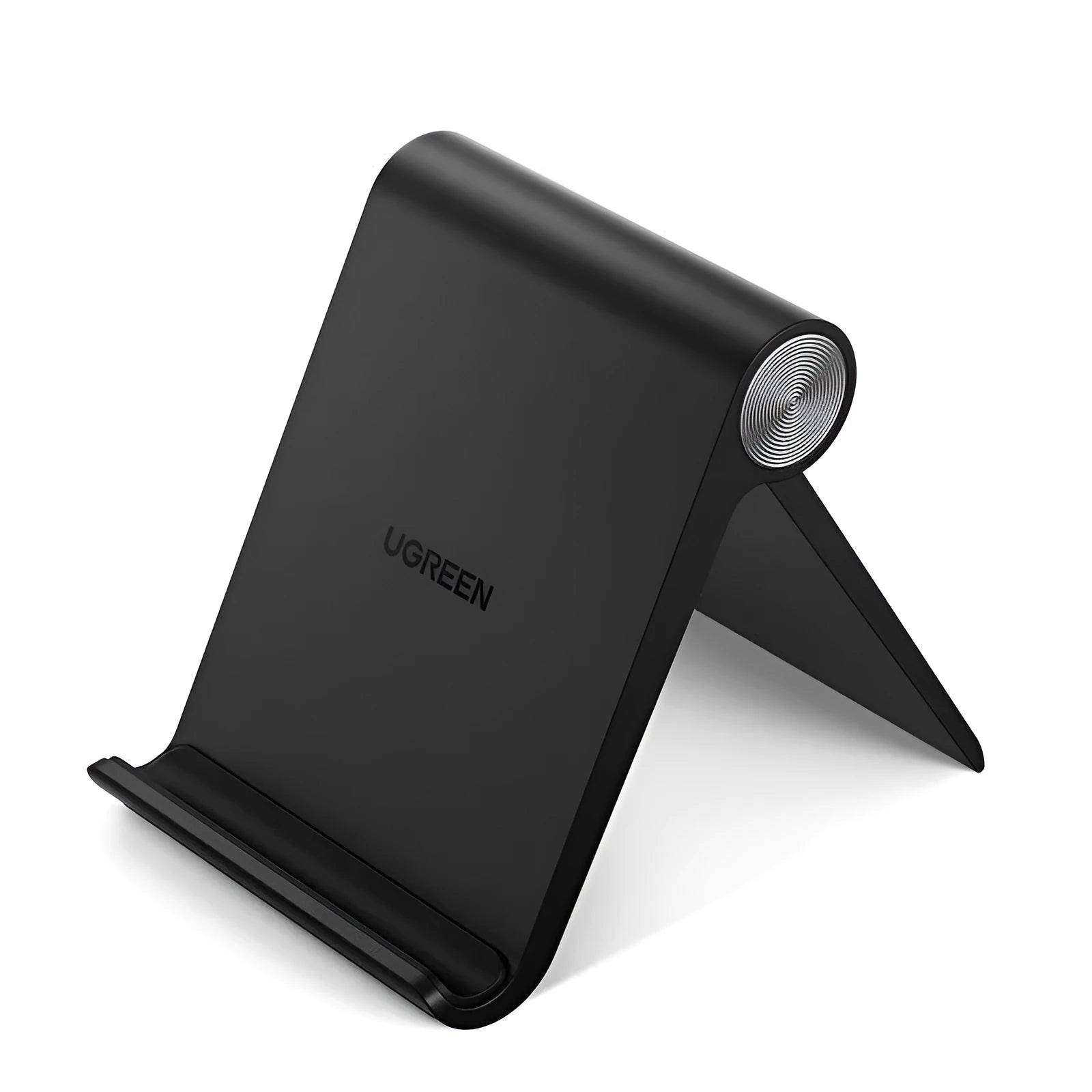 UGREEN LP106 black portable car phone holder mounted on a windscreen with an adjustable gooseneck.