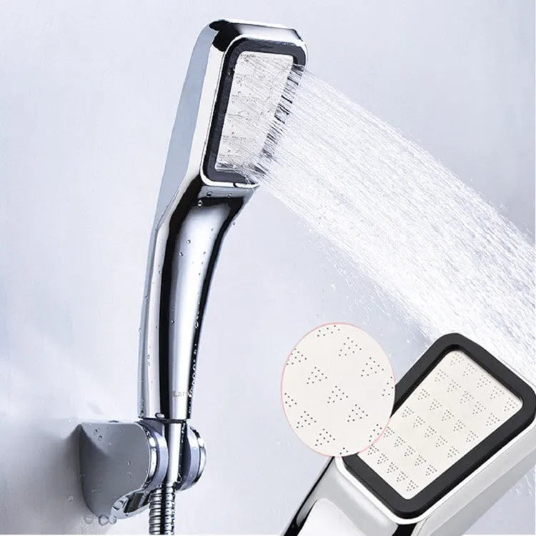 Orange hand-held pressurised shower head with rain function for normal pressure bathrooms