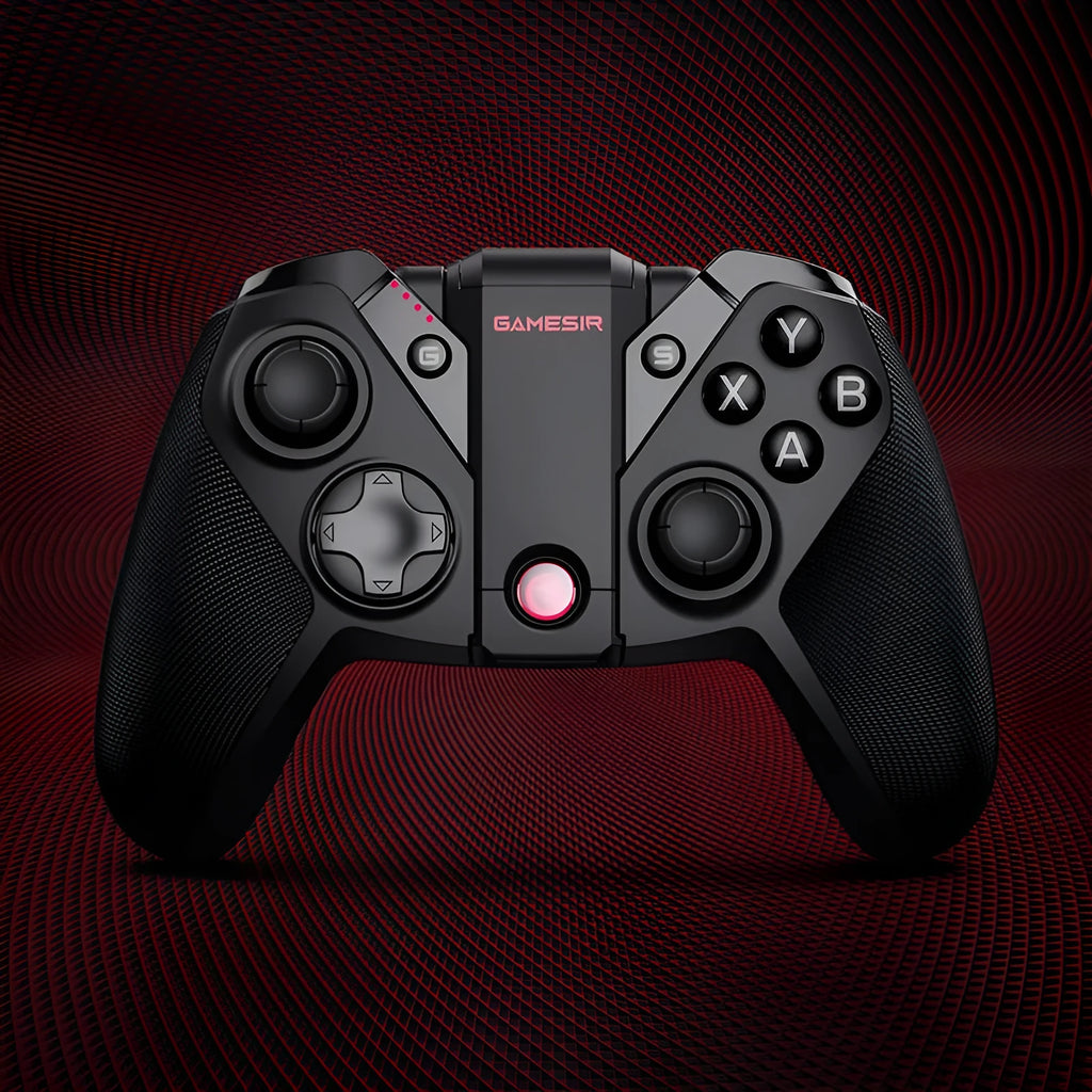 Black Gaishi wired video game controller with type-C cable on a dark surface