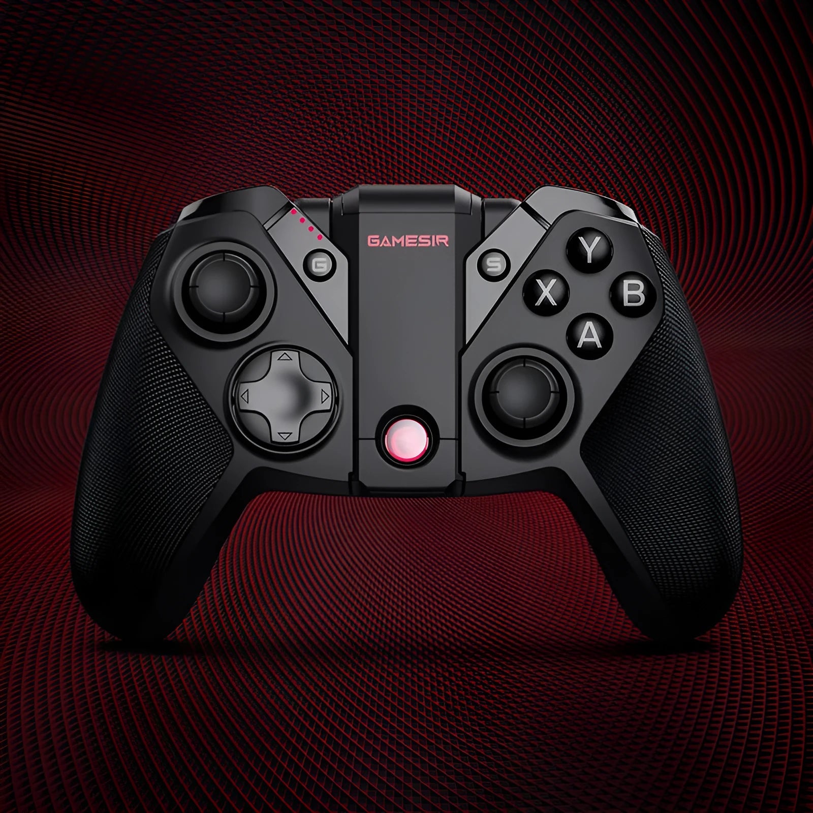 Black Gaishi wired video game controller with type-C cable on a dark surface