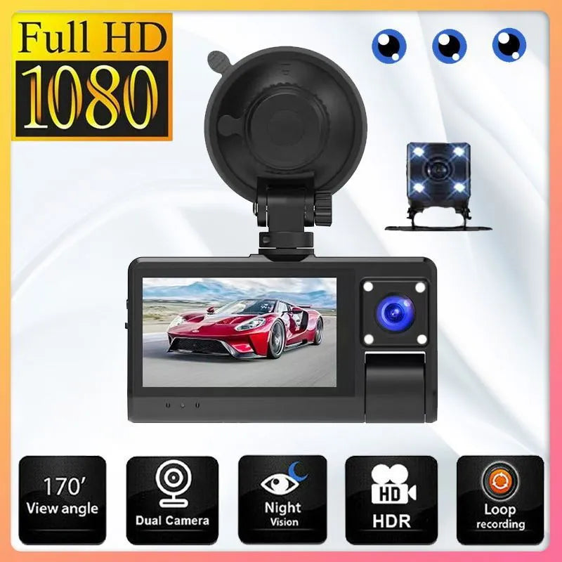 G50 black driving recorder dash cam with 3-inch touchscreen display