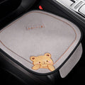 Winter car cushion set showing square seat cushion and lumbar support pillow in trendy bear-blue colour with wool cotton filling.