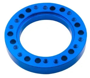 Aluminium alloy steering wheel hub adapter 86mm outer diameter 55mm inner diameter 12.5mm height in black finish