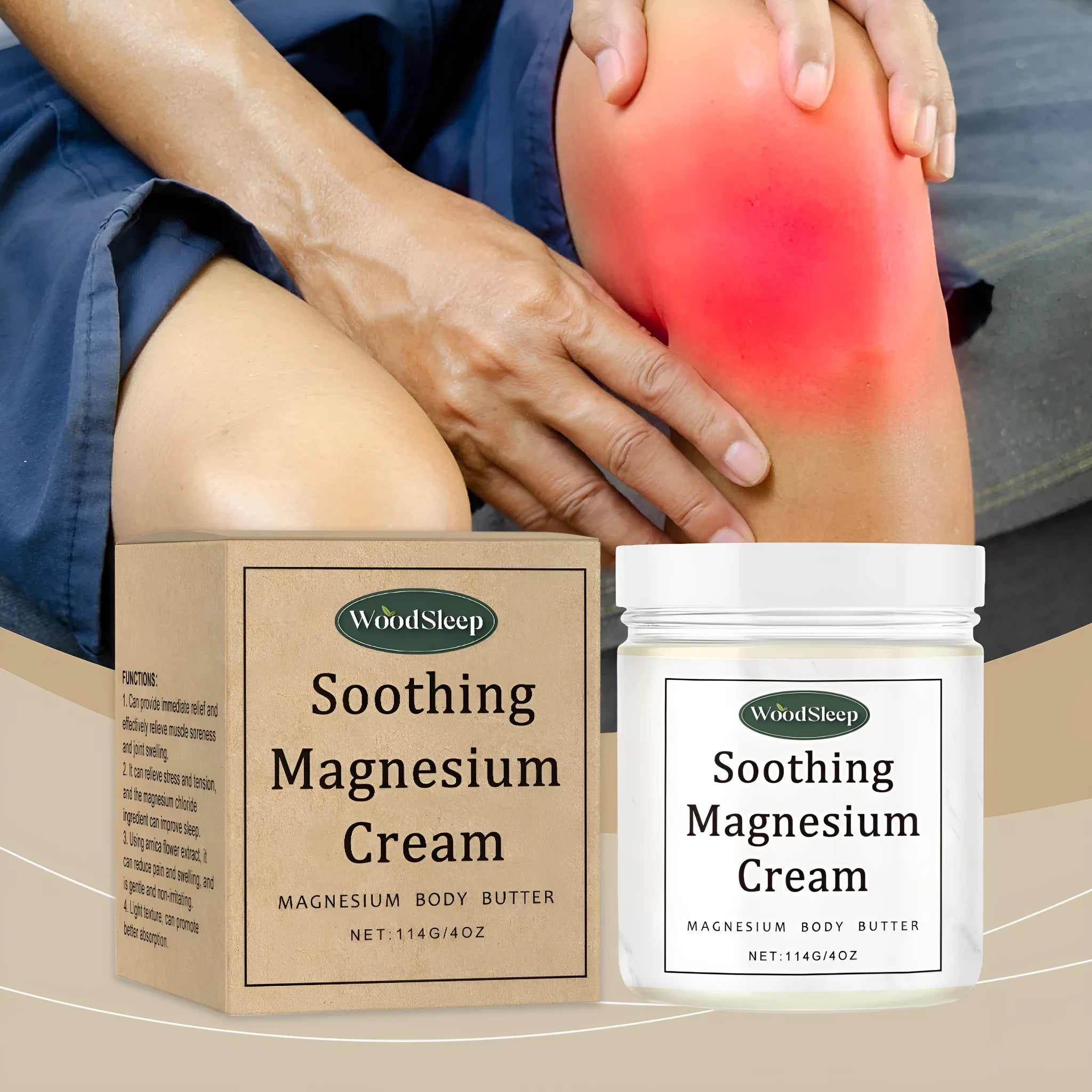 114g tube of magnesium cream for body care after exercise