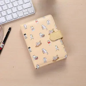 King Valley Ukiyoga large 32K creative cartoon magnetic buckle notebook in blue with cartoon cover and open pages
