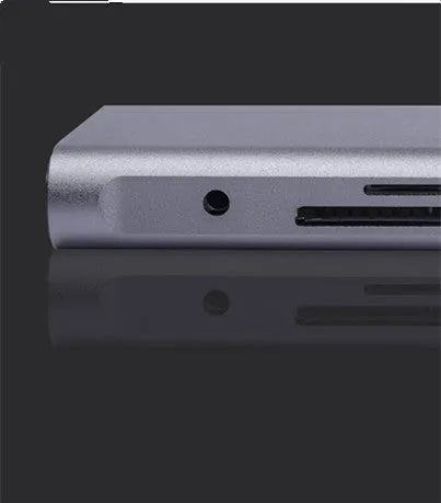 10-in-1 USB C docking hub and portable PD power bank compatible with Apple MacBook and iPhone.