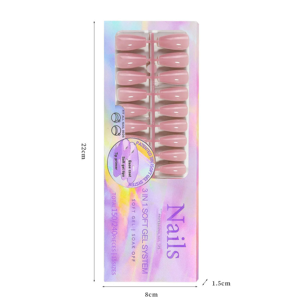 Removable seamless nail stickers in nude colours 01 to 08 for women