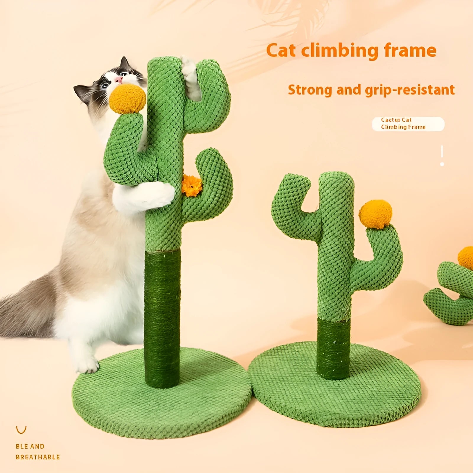 Masson Cactus or Coconut Tree design cat scratch board climber with sisal cotton thread scratching surface.