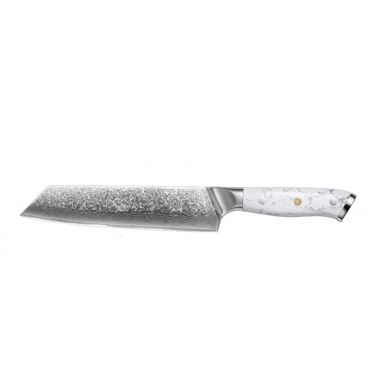 Damascus combined chef knife with 21cm VG10 steel blade and 11cm handle for kitchen use