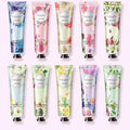 Hand cream tube with floral fragrance, 30g net content, moisturising paste