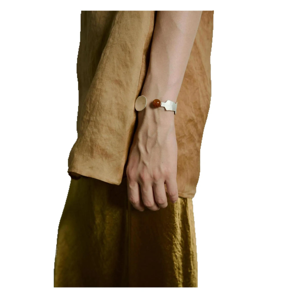 Alloy ring and bracelet set with diamond shape and small round spoon stewed pork motif.