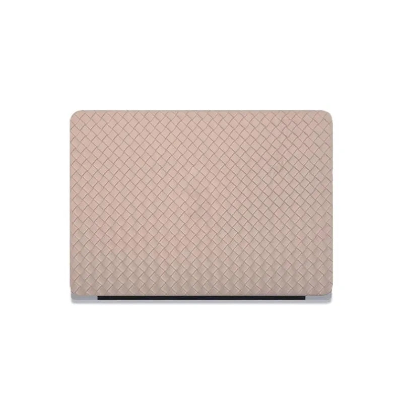 Milk tea colour woven leather laptop case for MacBook Air and Pro models, protective shell