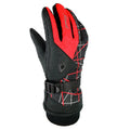 Men's winter ski gloves windproof breathable nylon black blue grey orange red white yellow