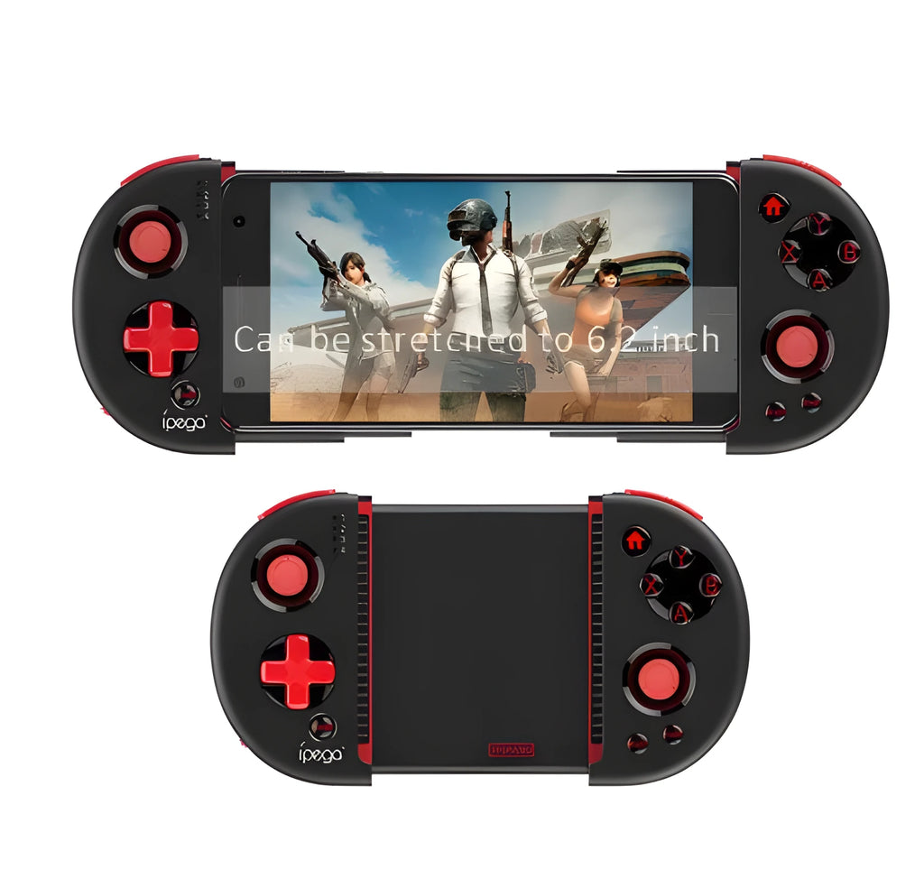 Red Samurai retractable Bluetooth game joystick in black ABS for smartphone mobile gaming controller