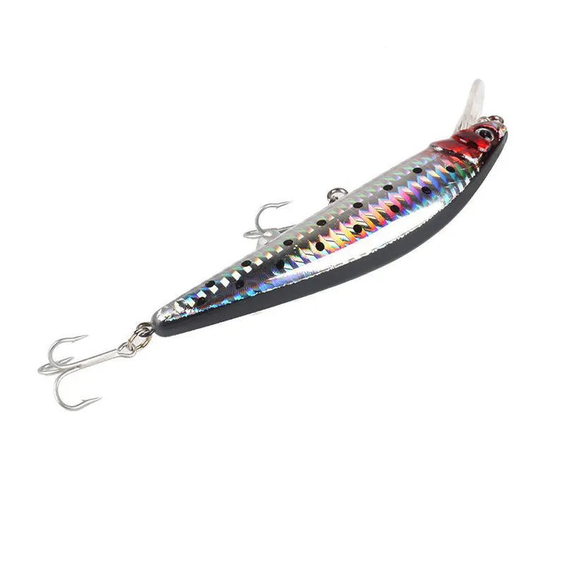 Electric fishing bait plastic lure with battery-powered action for freshwater and saltwater angling