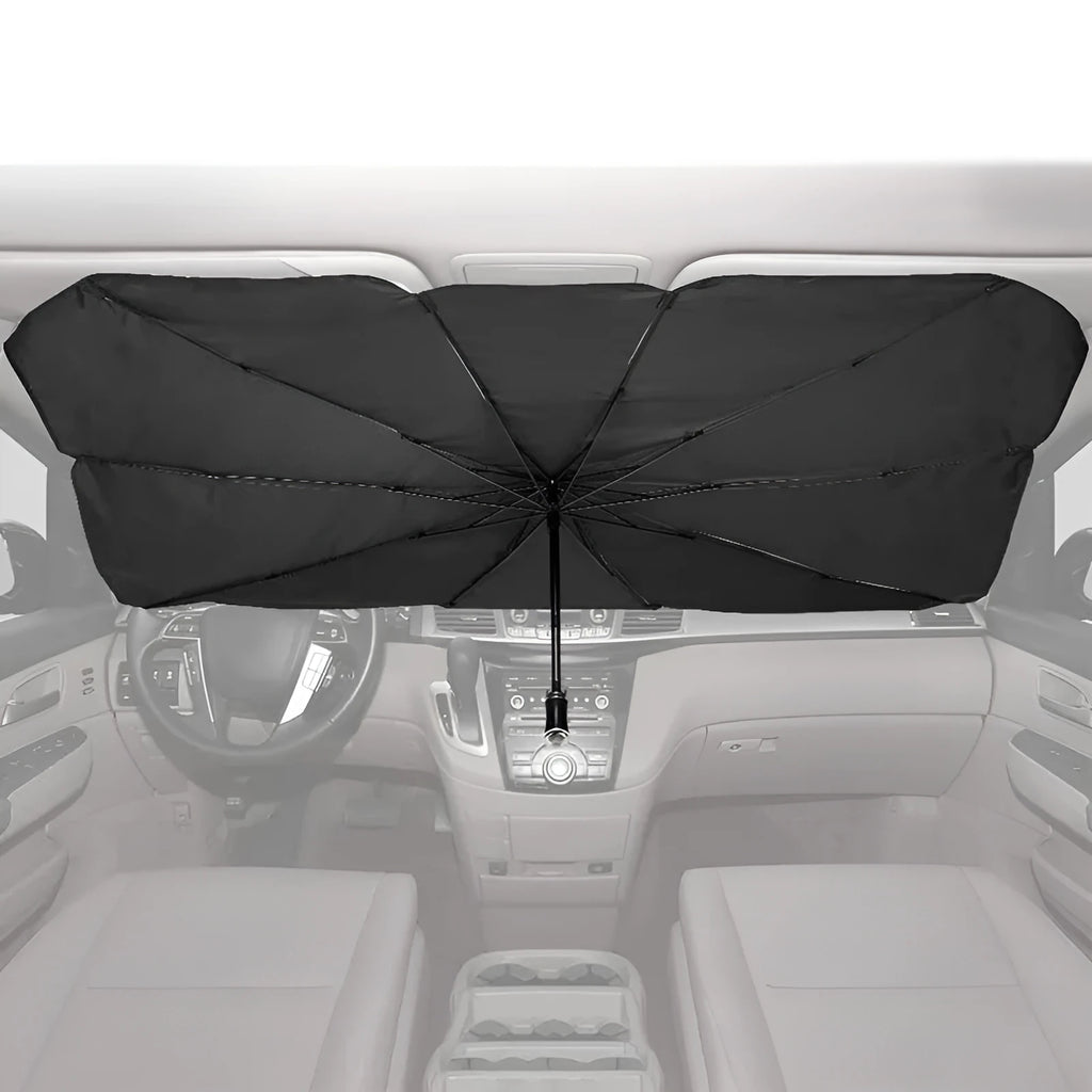 Car front sunshade in silver tape, large 79x145cm and small 65x125cm, colour Parasol