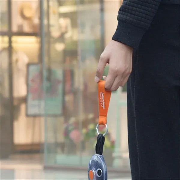 Disc folding portable shopping bag in red unfolded showing 33x40x10cm size with compact 10.5cm disc beside it
