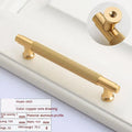Brushed brass aluminium wardrobe handle with modern European design