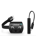 Black smartphone TV HDMI dongle with USB connector for screen mirroring to televisions