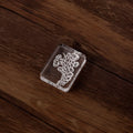 Transparent acrylic hand account seal with silicone pad showing Dragonfly and Fei Xue Fern colour options