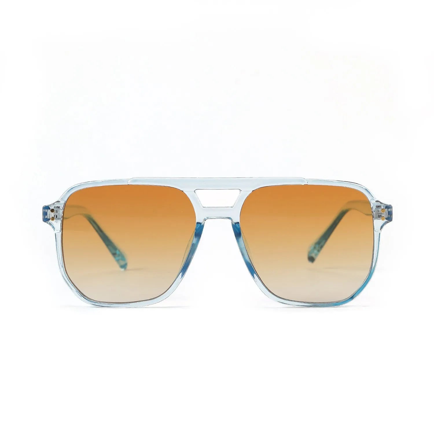 Square double beam sunglasses for women with UV400 protection in six colour variations