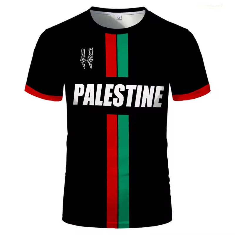 Black 3D printed football graphic on a white short sleeve spandex T-shirt.