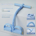 Purple TPR waist slimming pedal with adjustable puller rope for home abdominal and arm exercises