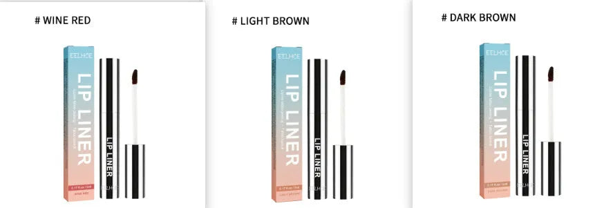 Waterproof stripping lip liner 5ml, dark brown shade, with twist-up mechanism and compact tube