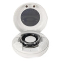 Silver and gold diamond smart rings for blood oxygen monitoring on a finger