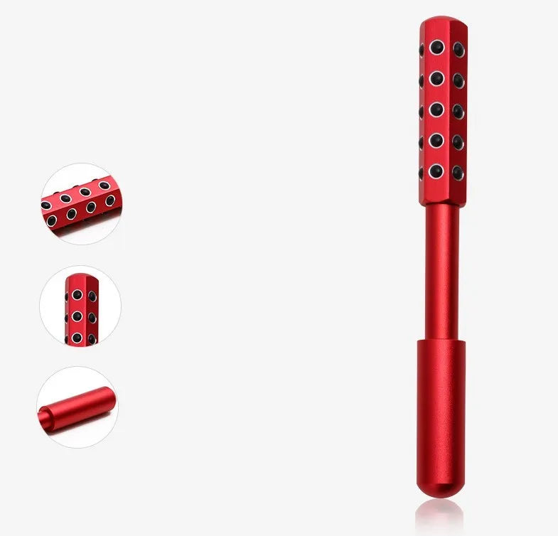 Beauty rod roller massager made from aluminium alloy and niobium, size 19 mm by 193 mm