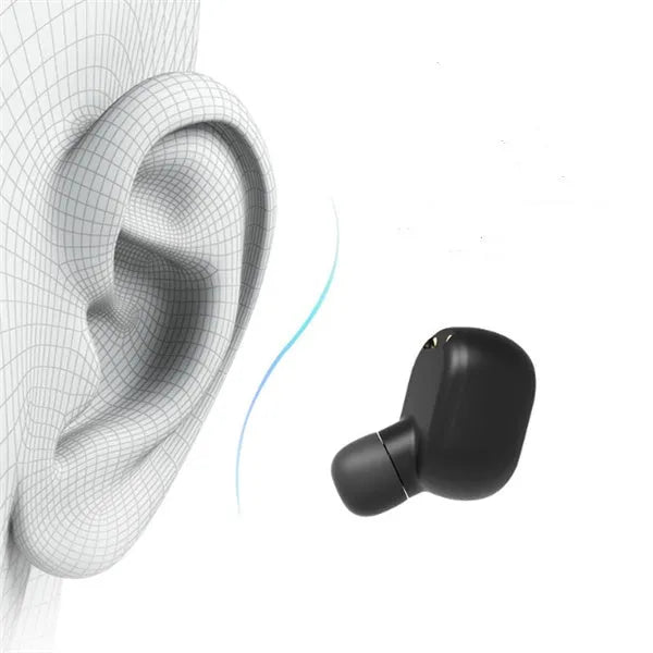 M1 Bluetooth wireless earphones in black or white colour with earbud style design