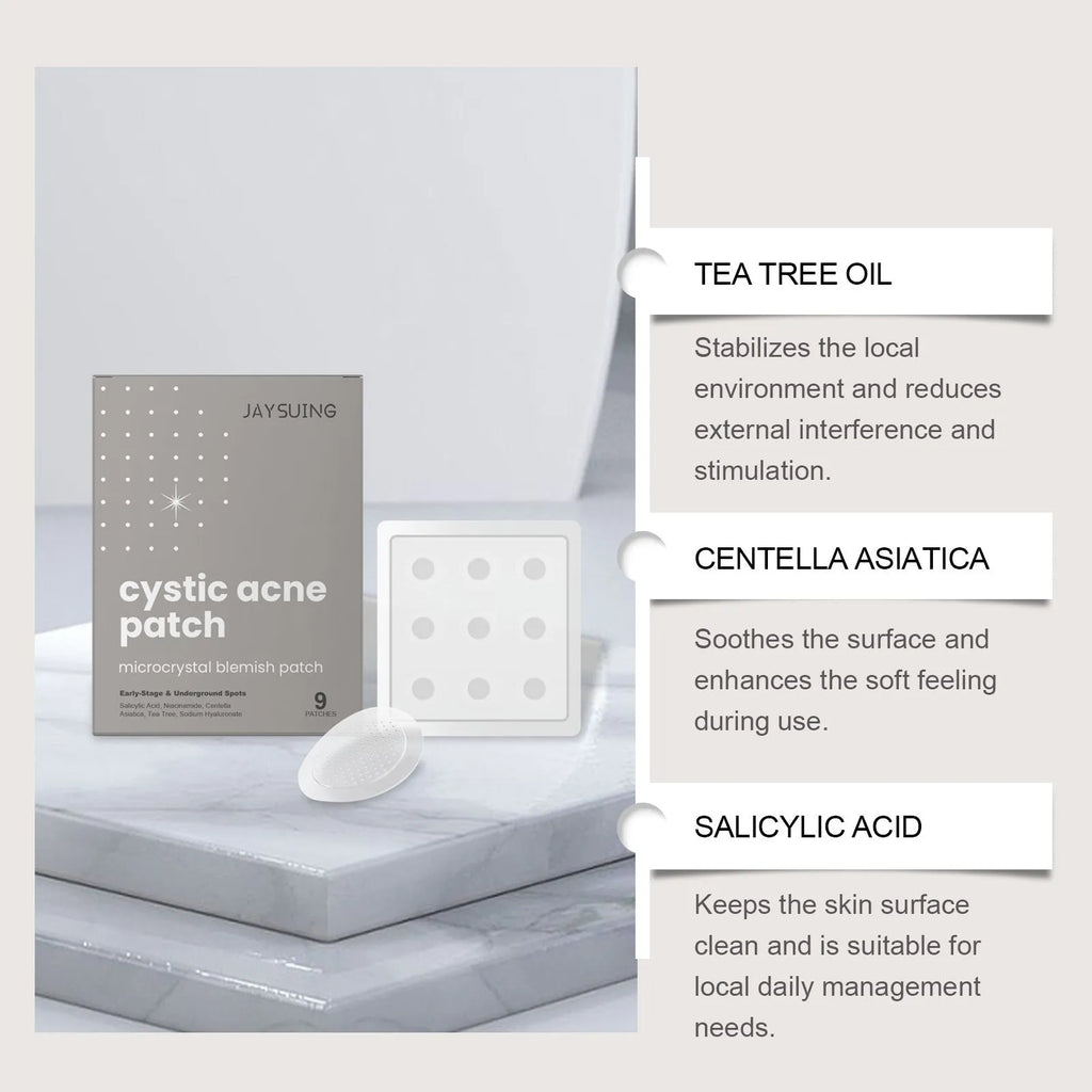 Acne repair micro needle patches package containing 9 patches for spot treatment