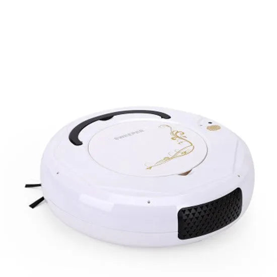 Lazy Smart robotic floor vacuum cleaner in blue, black, or white on a hard floor