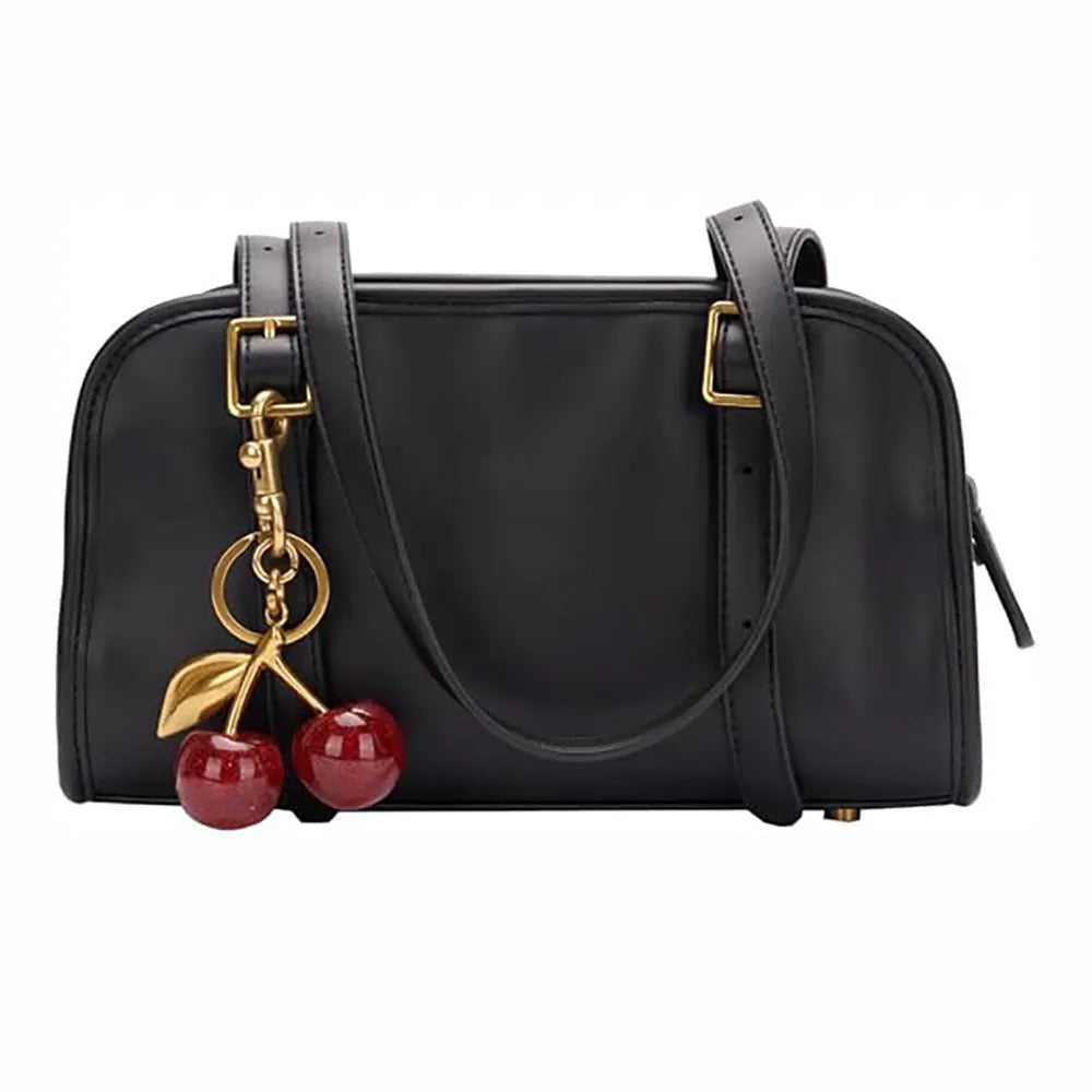Zinc alloy cherry design key ring pendant in three-dimensional construction for bag or keychain use