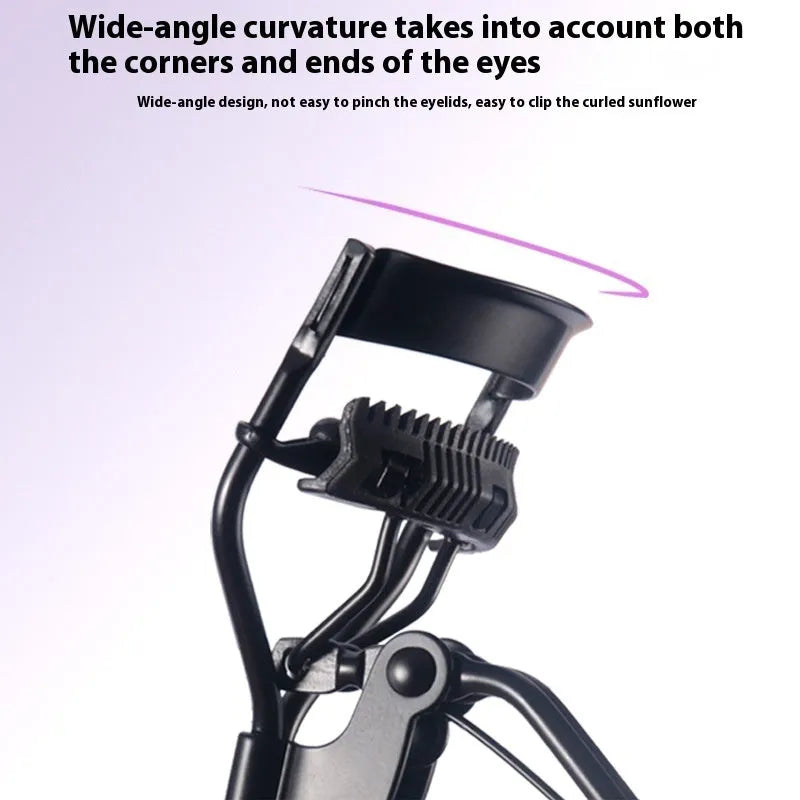 A4 manual eyelash curler with ribbon comb in choice of six colours including black, pink and purple