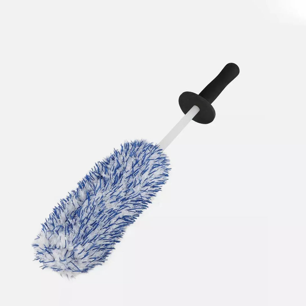 Soft microfiber 44cm car wheel cleaning brush for deep rim bed and spoke cleaning
